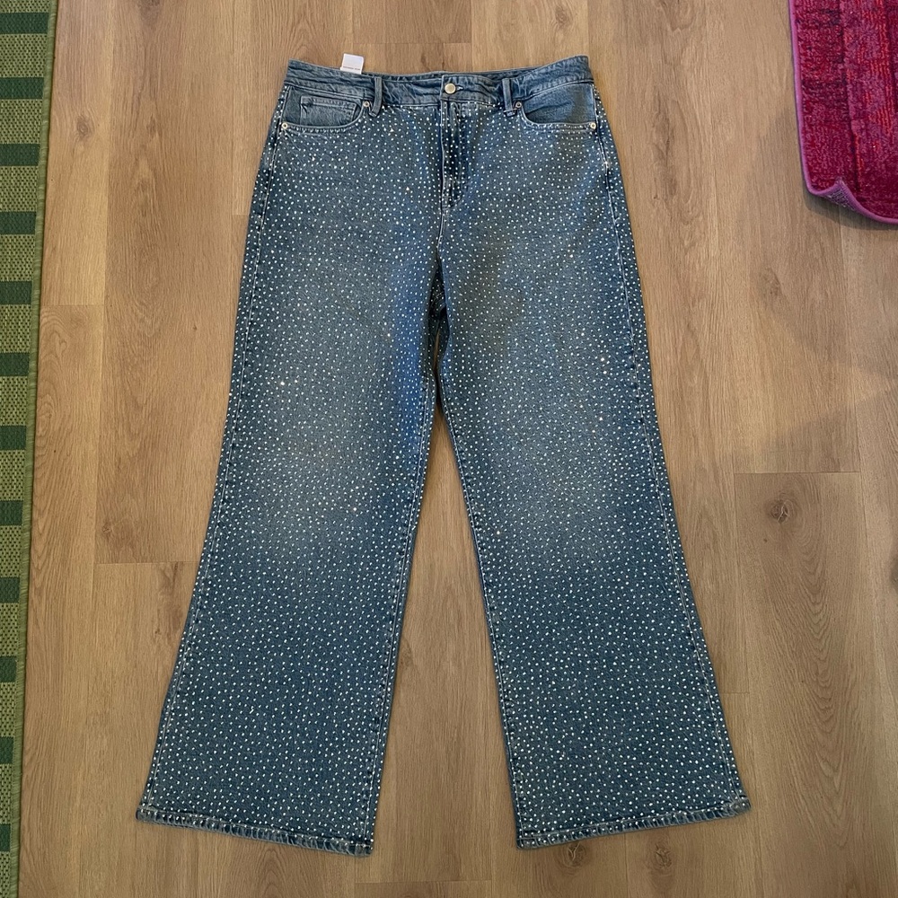 Good American sparkle jeans